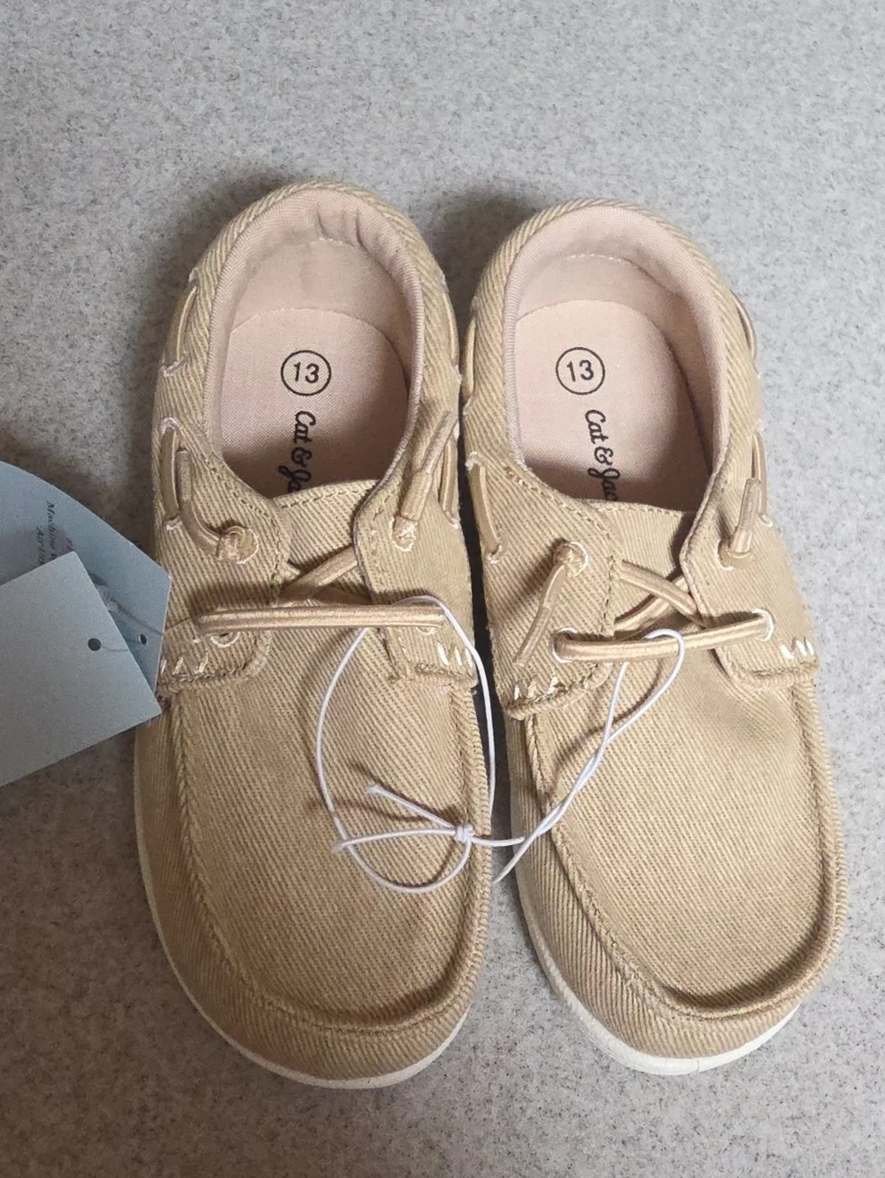 Cat & Jack Tan Canvas Moccasins for Kids